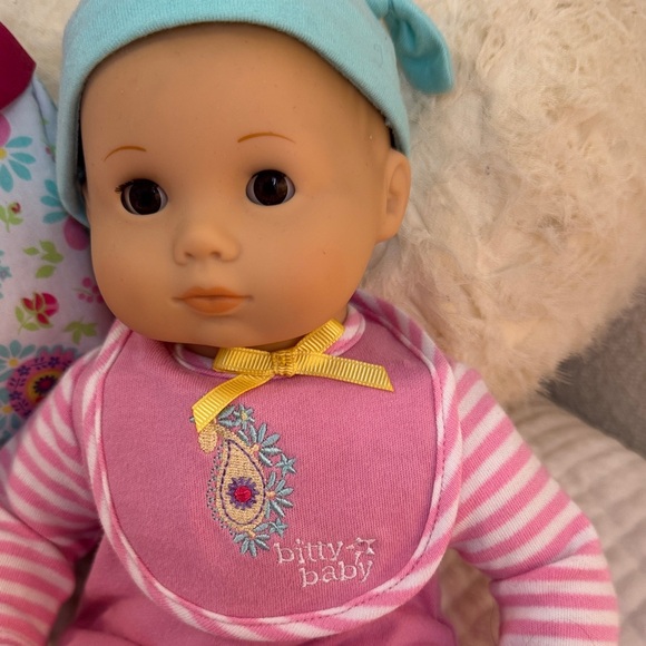 Bitty Baby, American Girl, Pink Doll Set with Plush Toy and Carry Bag, Like New - Picture 4 of 11